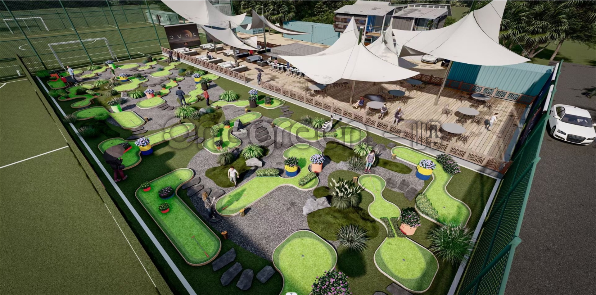 广东佛山-屋顶18洞迷你高尔夫