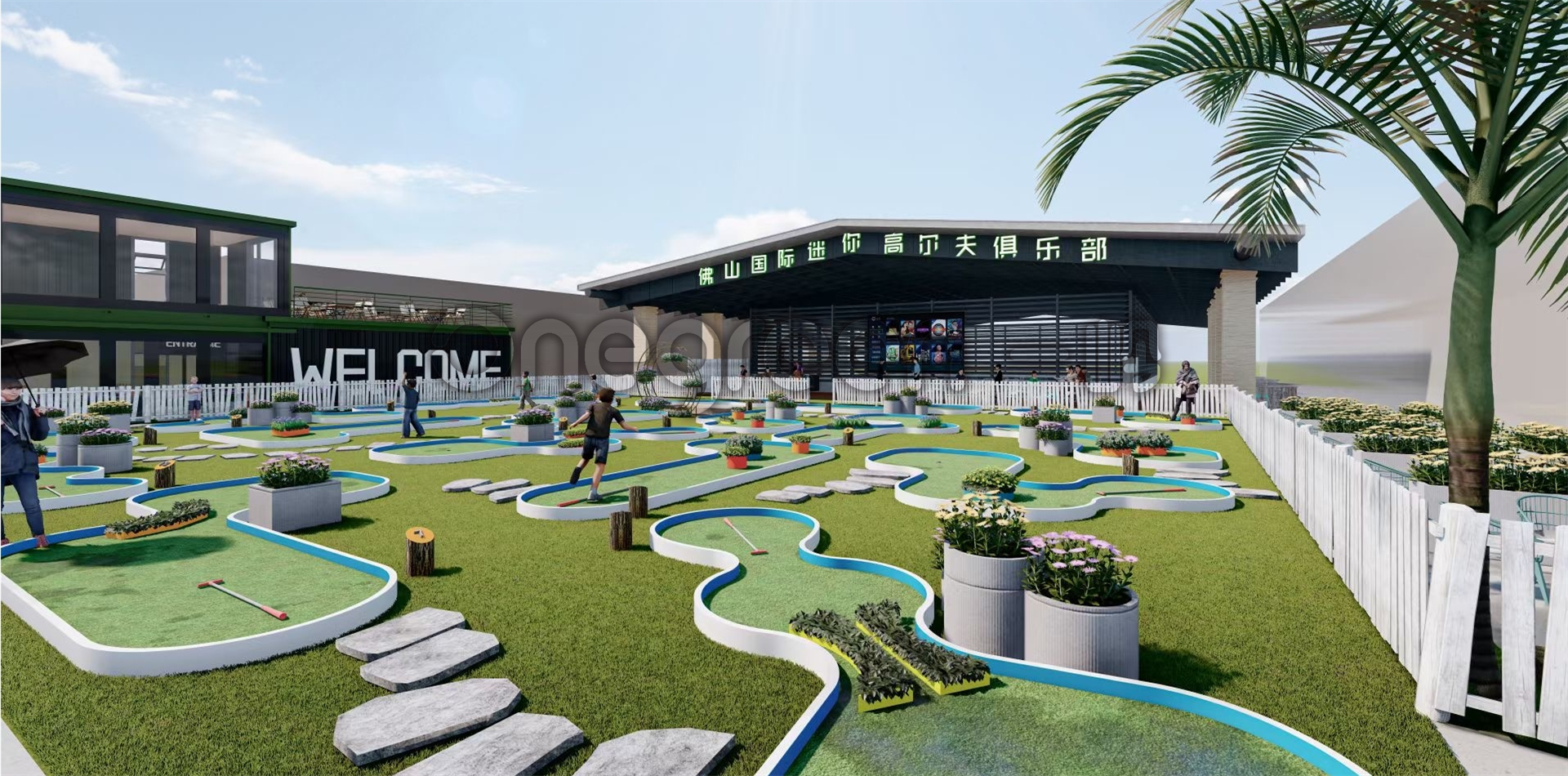 广东佛山-屋顶18洞迷你高尔夫